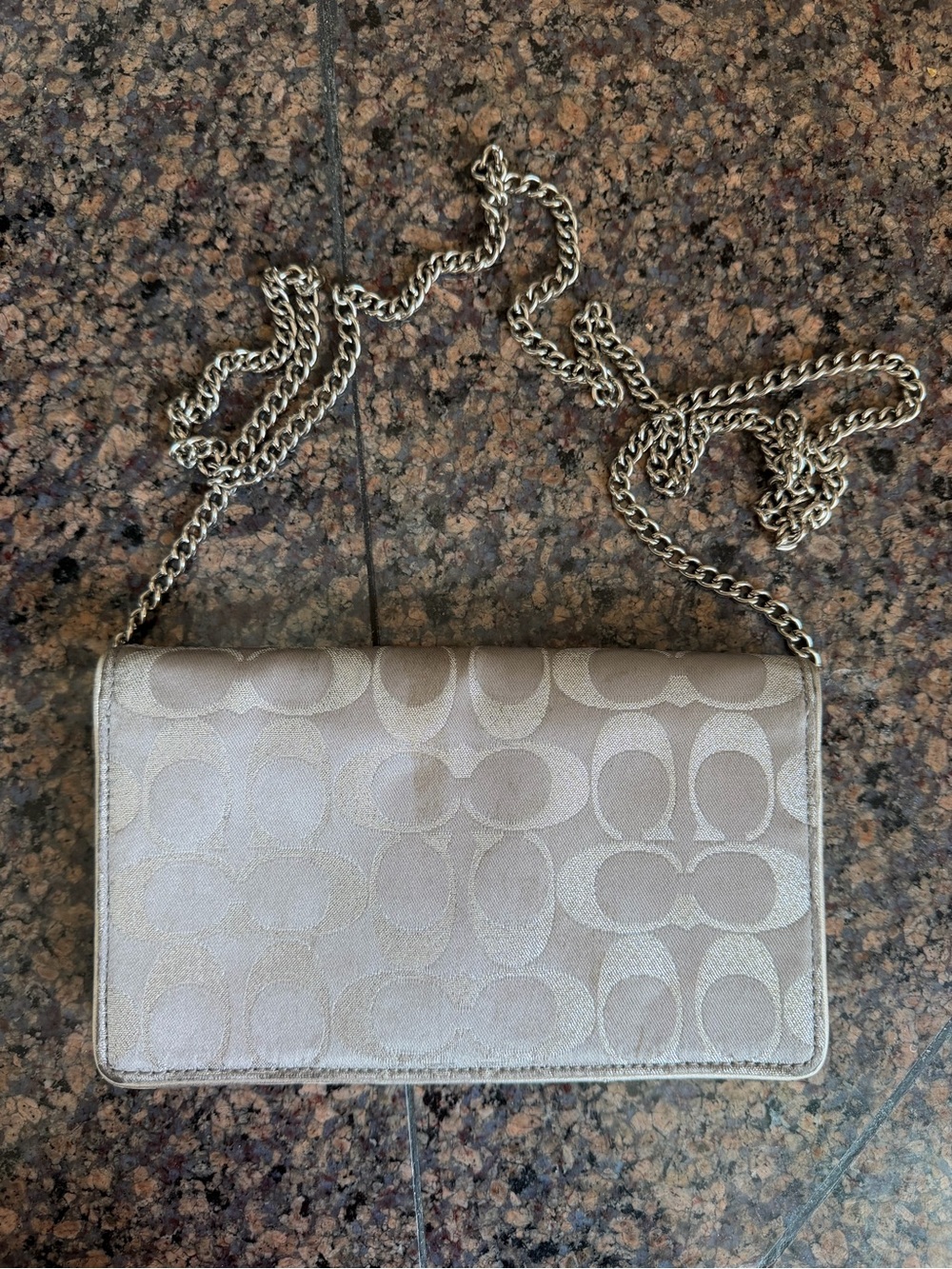 Coach Silver Signature Chain Wallet - Picture 2 of 6